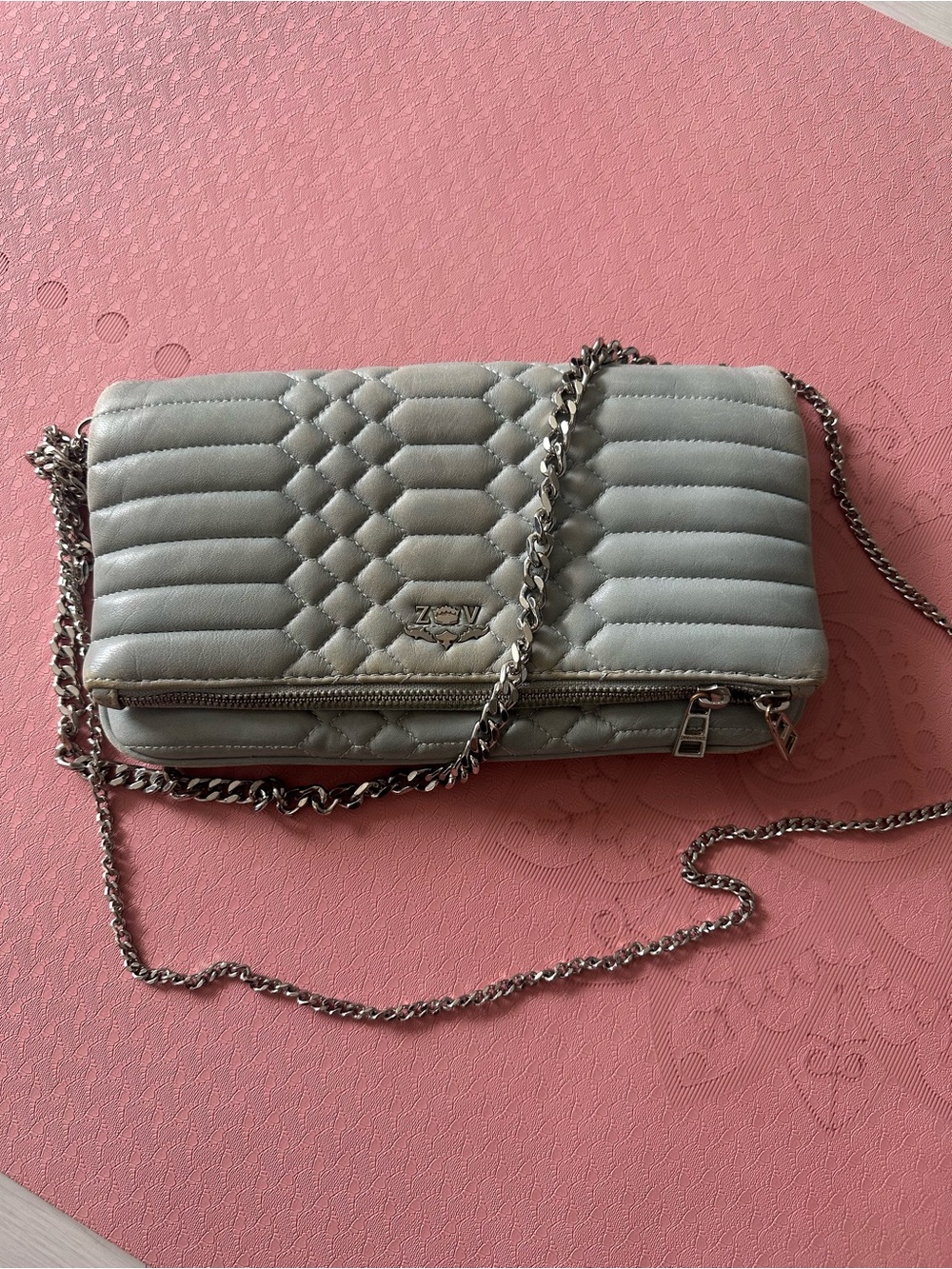 Zadig & Voltaire Light  Quilted Chain Crossbody